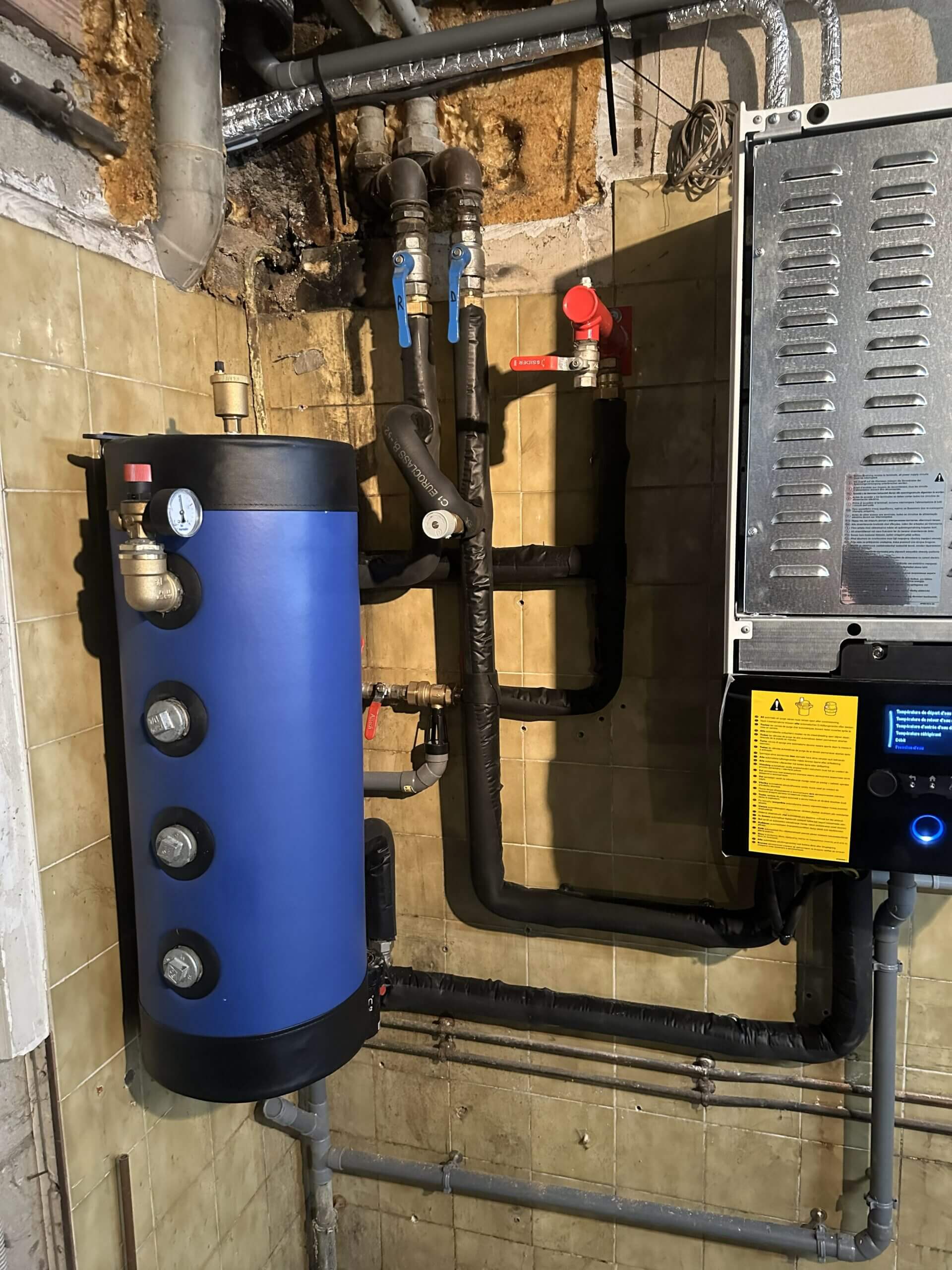 Verrons - installation pompe à chaleur : AVANT