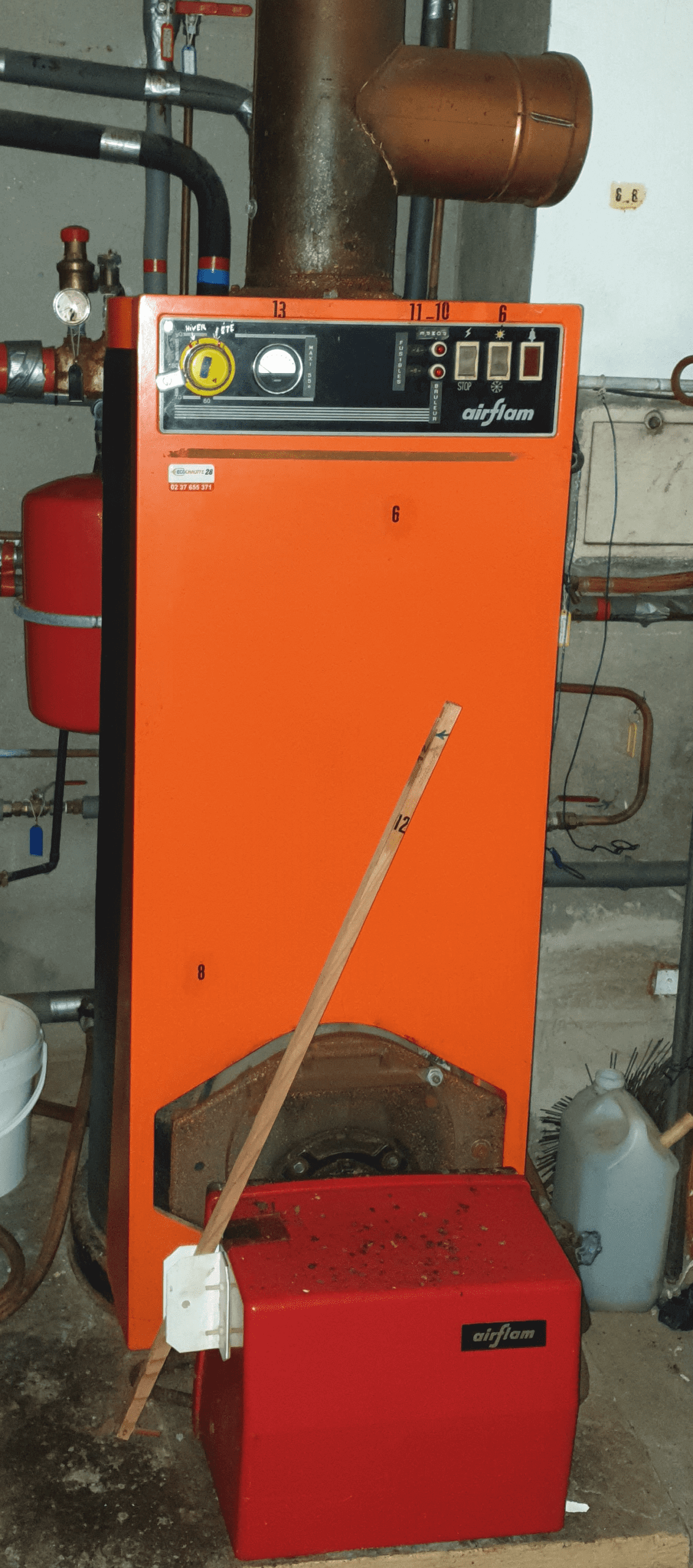 Verrons - installation chauffage : AVANT